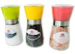 Adjustable Grinder Salt Pepper Mill Set Stainless Steel Cap