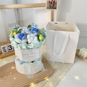 Wholesale Woolen Bunny Ear Bouquet Handheld Flower Arrangement 20x35cm Ideal for Birthdays Bestie or Teacher Gift from china suppliers