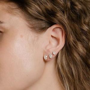 Wholesale Minimalist Gold Plated 925 Silver Diamond Stud Earring 925 Shiny Silver Heart Stud Earrings from china suppliers