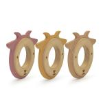 25cm LFGB Silicone Wood Teething Ring Brooklyn For Infants