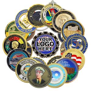 Wholesale Zinc Alloy Enamel Military Coins Plated Gold 3D from china suppliers