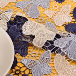 100% Polyester Embroidery Flower And Butterfly Designs Knitted Tricot France