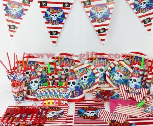 Wholesale Kids Birthday Party Decoration Set Pirate Theme Party Supplies Baby Birthday Party Pack from china suppliers