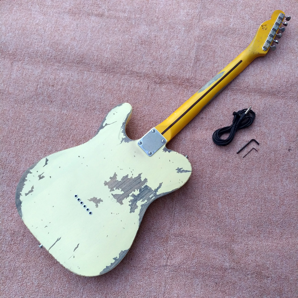 High quality relic remains TELE electric guitar, handmade TELE aged relic electric guitar