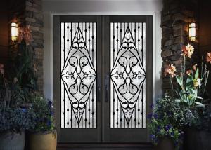 Wholesale Galvanized Steel Remarkable Inlaid Door Glass For Building Hand Forged from china suppliers