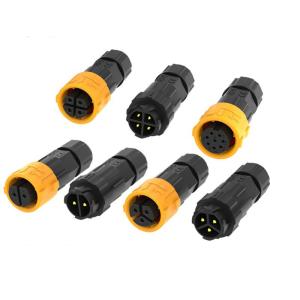 China Self Locking Waterproof Signal Connector Panel Mount Assembled Outdoor Lighting Plug on sale