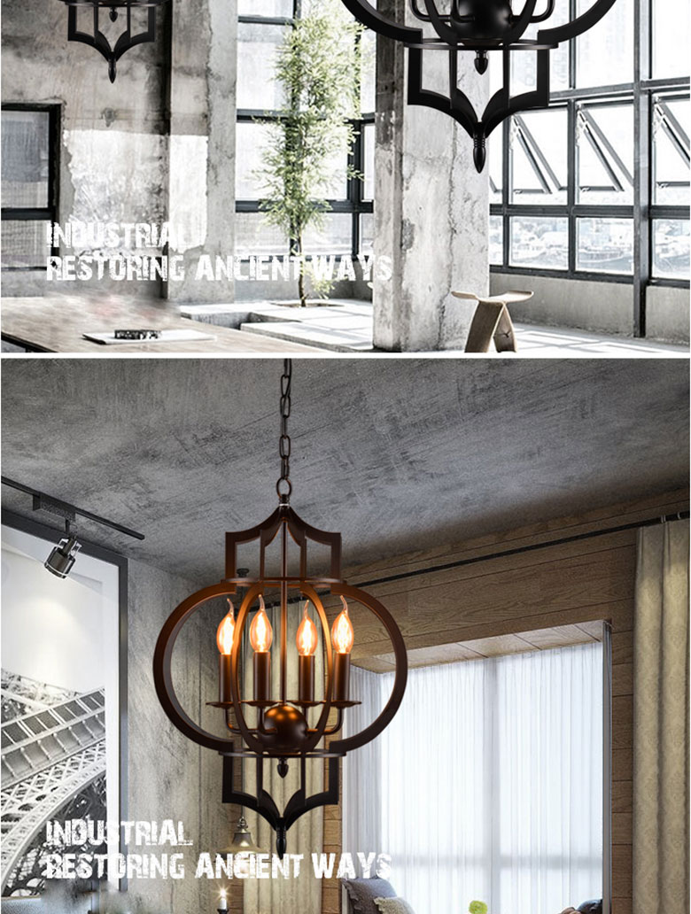 Modern Nordic Creative Iron E14 LED Lighting Chandelier E14 American Chandelier(WH-CI-124)