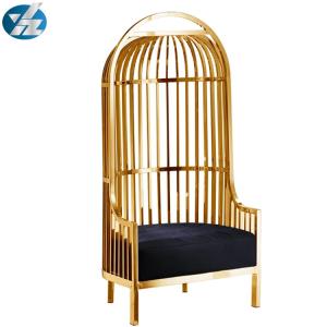 Wholesale Colorful Gold Birdcage Chair Bride And Groom Chairs 10KGS 201 Stainless Steel from china suppliers