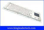 Brushed Stainless Steel Industrial Keyboard With Touchpad IP65 With 64 Keys