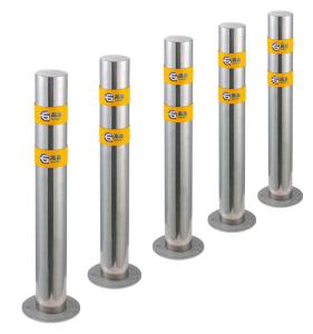 Wholesale Yellow Welded Cap Removable Parking Bollards 750*114mm Lockable Dia 63.5mm from china suppliers