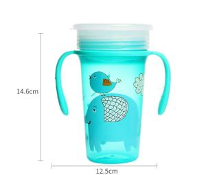 Wholesale 300ml PP Baby Weighted Straw Cup 360 Degree Angle from china suppliers