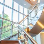 Stylish Stainless Steel Handrails with Crystal Accents for Glass Railings