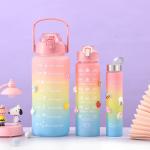 Humanized Design 550/750/1000ML Portable Plastic Water Bottle 1 Litre Gradient