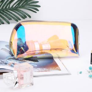 Wholesale L25*D8.5*H13 Cm yellow PVC Laser Zipper Cosmetic Bag from china suppliers