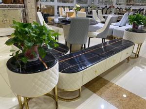 Wholesale Luxury Style Marble Top Tv Table , Environmentally Friendly Modern Tv Cabinet from china suppliers