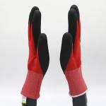 Nylon Liner Coated Black Industrial Cut Resistant Gloves High Flexiblity