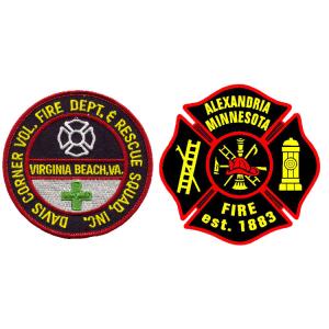 Wholesale Eco Freindly Merrow Border 3D Fire Department Patches For Clothing from china suppliers