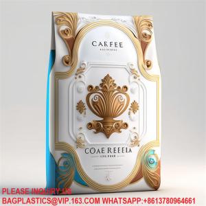 Wholesale Custom Logo Matt Black Coffee Beans Yam Flour Cassava Flakes Aluminum Foil Flat Bottom from china suppliers