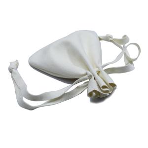 Wholesale White Suede Jewellery Fabric Drawstring Gift Bags 9x12cm With Logo from china suppliers