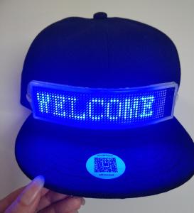 Wholesale wholesale advertising LED gift rechargeable LED message cap for promotional LED Light up bluetooth hat setup by phone from china suppliers