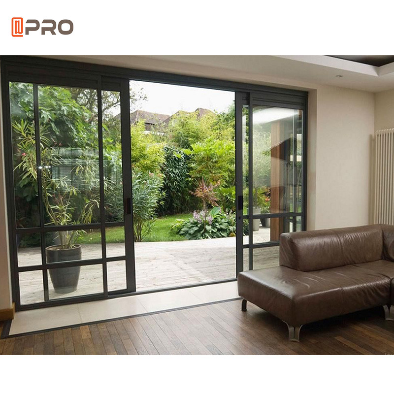 Modern White Aluminium Sliding Glass Doors 2.0mm Thickness