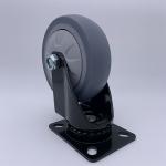 Swivel TPR Rubber Medium Duty Caster Wheels Industrial 75MM