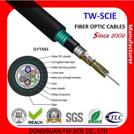 6 core armored fiber optic cable Single Mode G652D fiber for duct and arieal