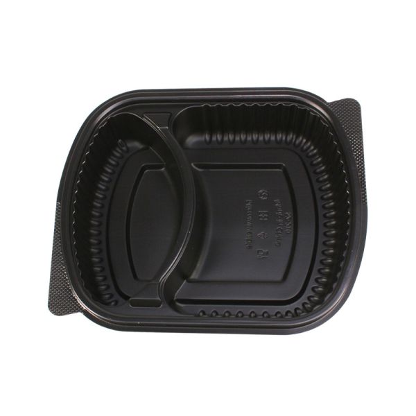Meal Prep 2 Compartment Microwavable Plastic Take Away Box With Lid