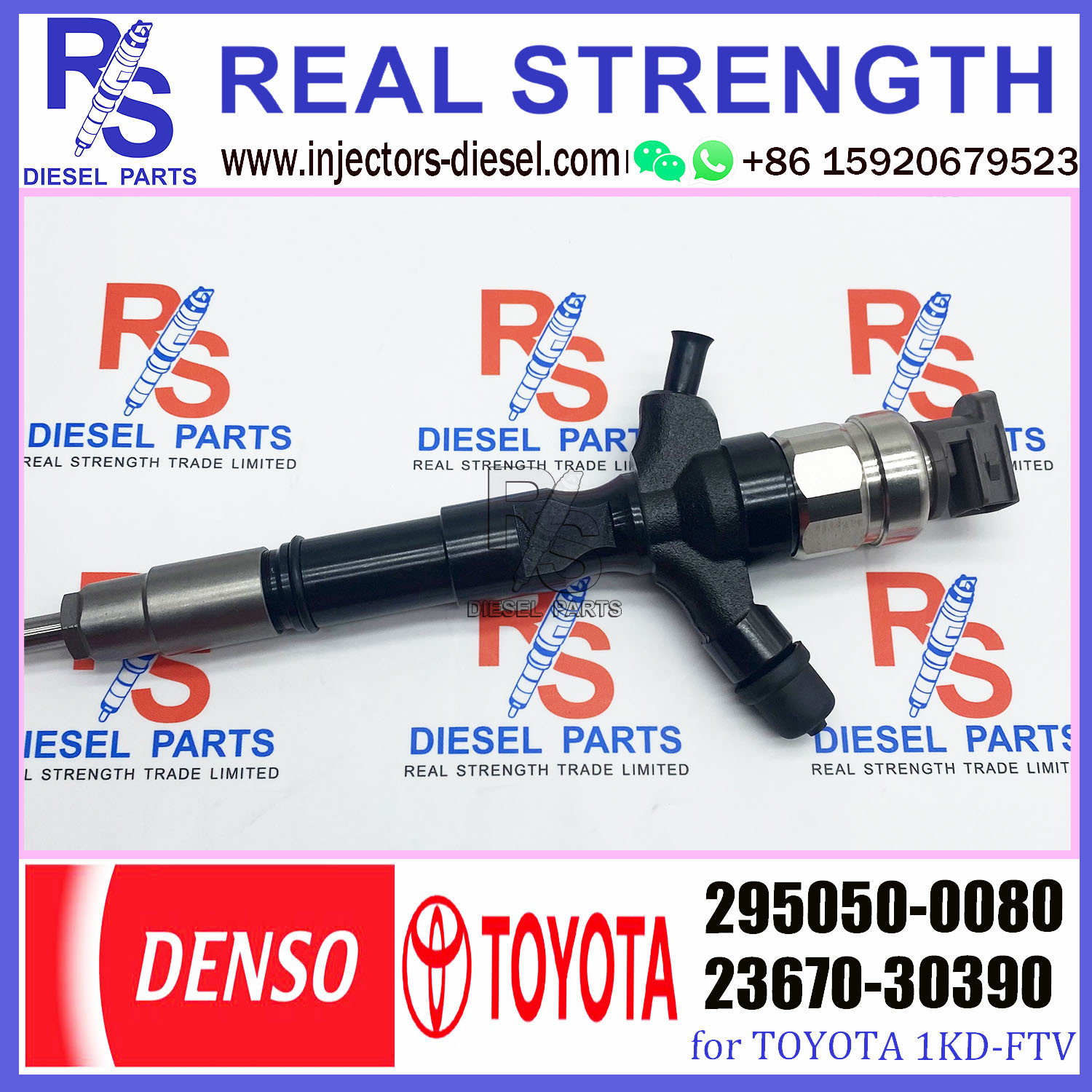 Common Rail Fuel Injector 295050-0080 295050-0830 23670-39395 23670-30390 For Toyota