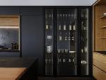 Custom Luxury Wood Grain MDF Moisture-Resistant Frameless Kitchen Cabinets Dubai