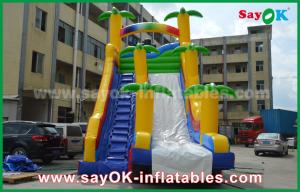 Wholesale Inflatable Jumping Bouncer / Safety PVC Tarpaulin Inflatable Bouncer Slide Yellow / Blue Color For Playing from china suppliers