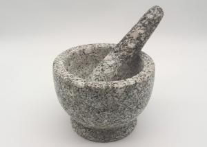 Wholesale Natural Stone Mortar And Pestle , Herb Solid Granite Mortar And Pestle from china suppliers