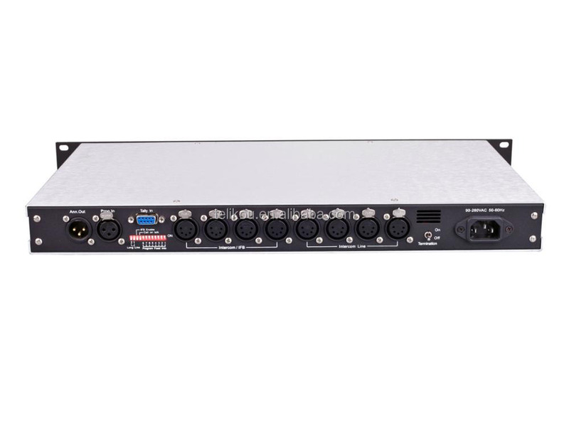 TELIKOU TM-800 eight channel Full duplex TV station,Studio Broadcast Van live show football referee intercom system