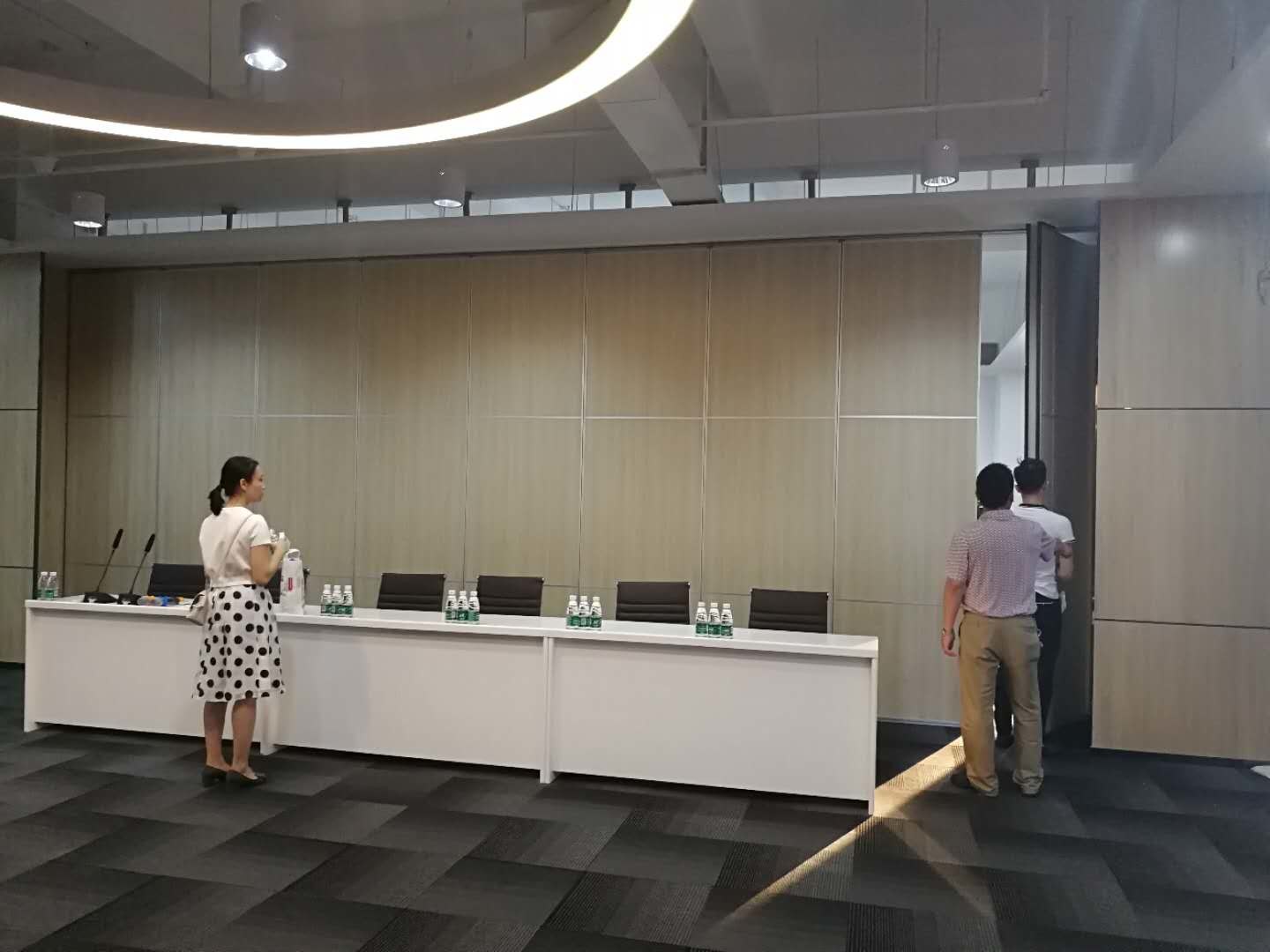 65 Mm Polyester Fiber Acoustic Panel Movable Door Partition Room Divider