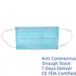 3 Ply Disposable Face Mask Non Woven Material For Cough Germs Illness