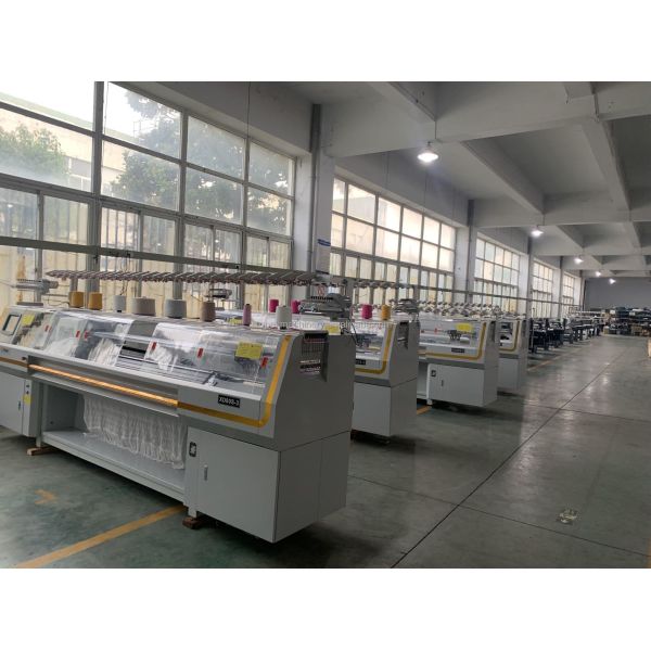 14 Gauge 16 Gauge Double Carriage Single System High Speed Automatic Flat Collar Knitting Machine
