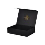 Black Stamping Magnetic Gift Paper Box Packaging Clothing Women Bags 30x22x8cm