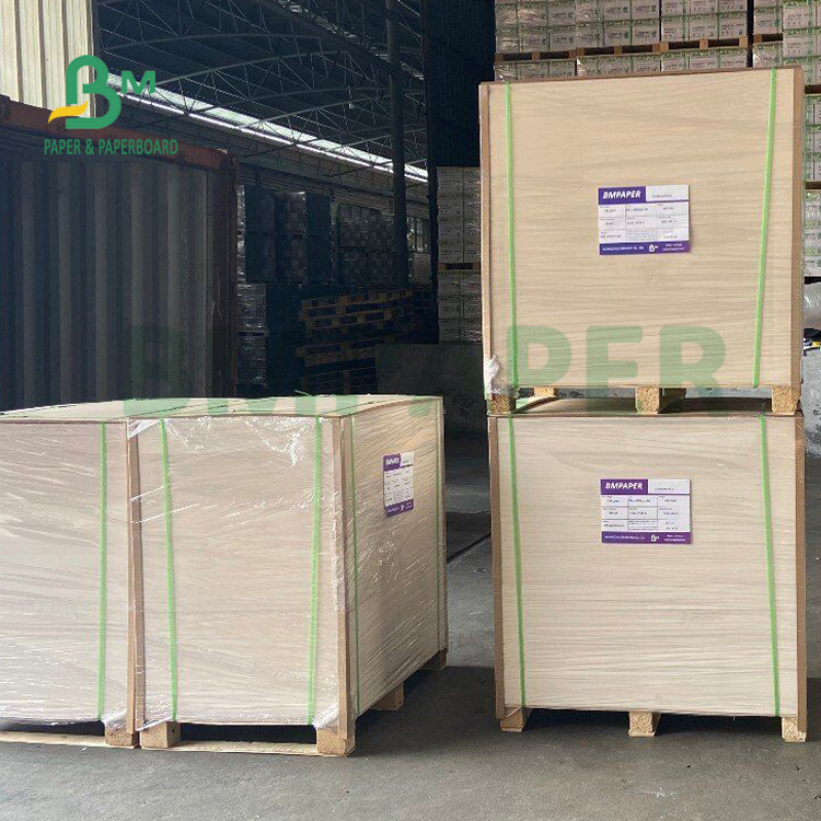 250gsm 300gsm C1S Kraft Back Coated Duplex Board For Salad Box Food Safe