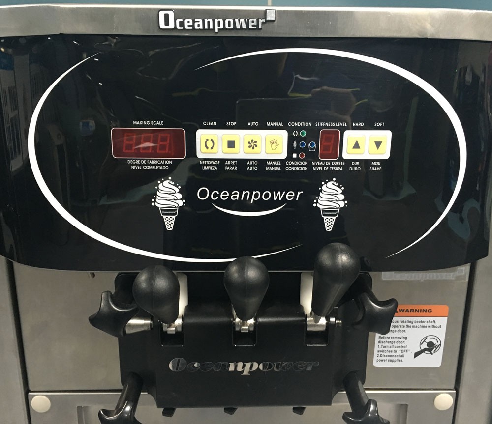 3 flavors 400cones/H OP138CS softy ice cream machine factory supply Oceanpower