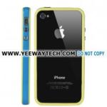 Silicone and Plastic Assembly Bumper for Verizon CDMA iPhone 4 / 4S - Blue /