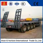 High Loading Capacity Low Bed Semi Trailer 3 Axle 60T 7950+1305+1305 mm
