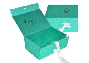 Wholesale Custom Magnetic Closure Flip Lid Cardboard Shoe Boxes With Silver Foil Stamped Logo from china suppliers