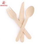 Eco Friendly Wooden Disposable Biodegradable Cutlery Fork Knife Tissue 160mm