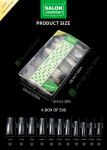 Salon beauty false eagle month square nail tips French manufacture acrylic extra