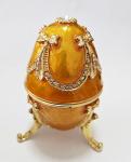 Luxury Faberge Easter Eggs Faberge-Egg Hand Painted Jewelry Trinket Box Gift for