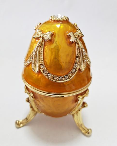 Luxury Faberge Easter Eggs Faberge-Egg Hand Painted Jewelry Trinket Box Gift for