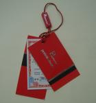 Custom Printed Luxury Clothing Paper Hang Tags Embossed Silver Foil Stamping
