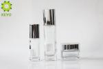 Customizable Square Glass Foundation Bottle 50g 40ml 100ml Size Optional