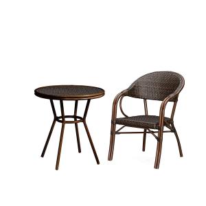 Wholesale No Fading Hand Woven PE Rattan Bistro Table And Chairs Set from china suppliers