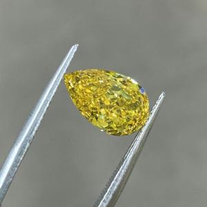 Wholesale Pear Cut Synthetic Lab Grown Canary Diamonds IGI Certified from china suppliers